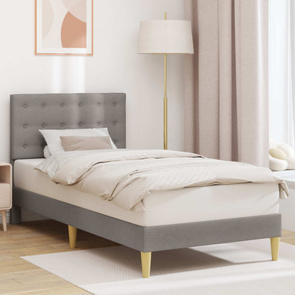 Struttura del letto con testiera Tortora 90 x 200 cm Tessuto | homemem39