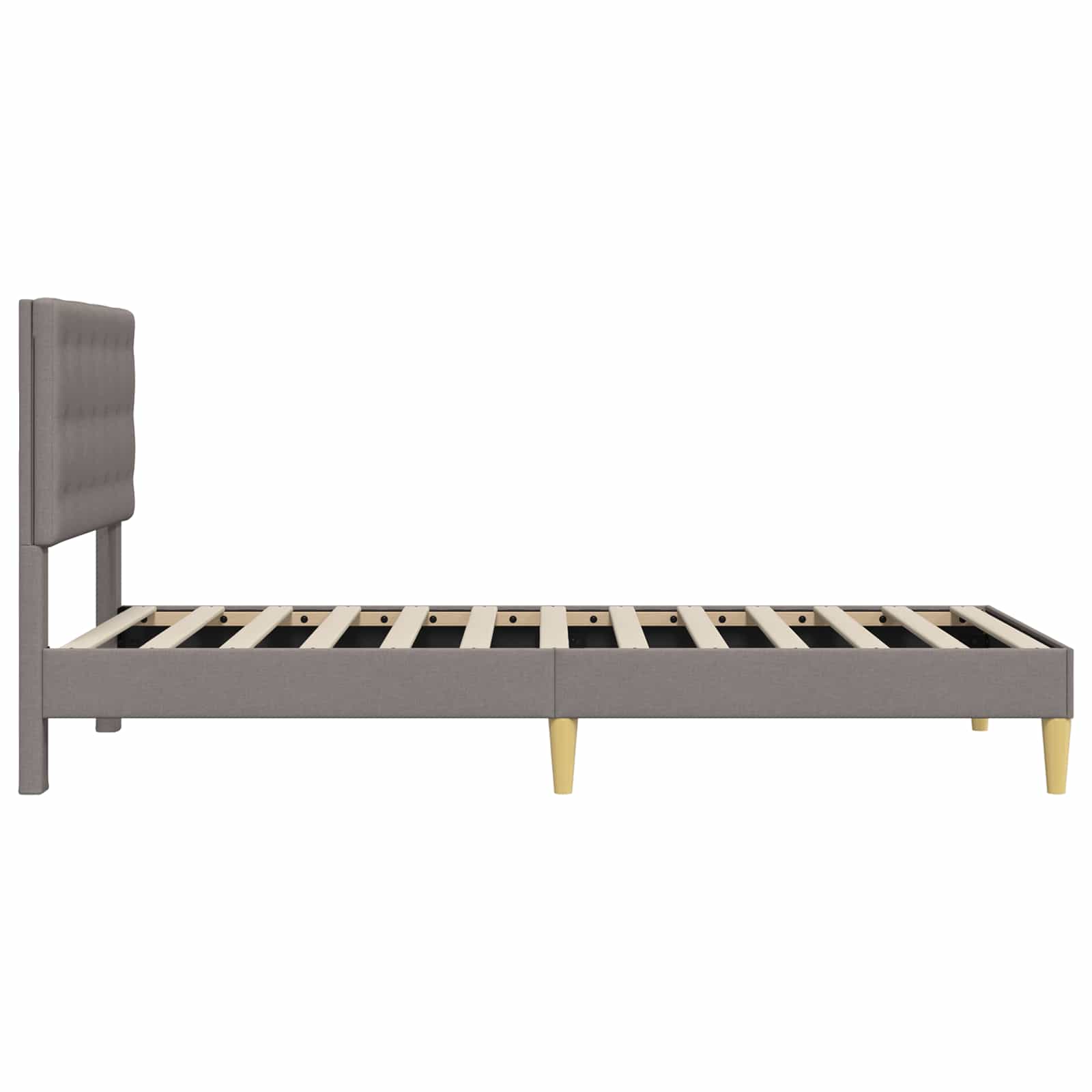 Struttura del letto con testiera Tortora 90 x 200 cm Tessuto | homemem39