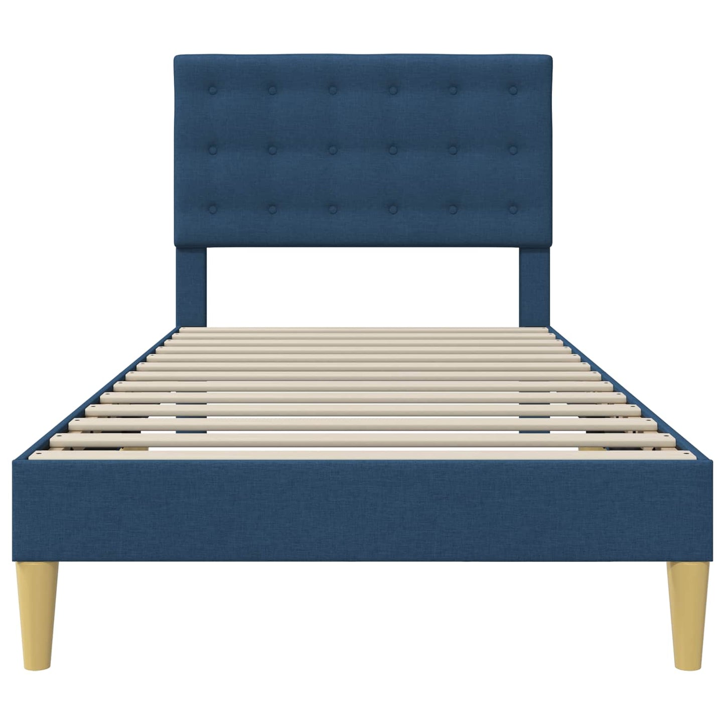 Struttura del letto con testiera Blu 90 x 200 cm Tessuto | homemem39