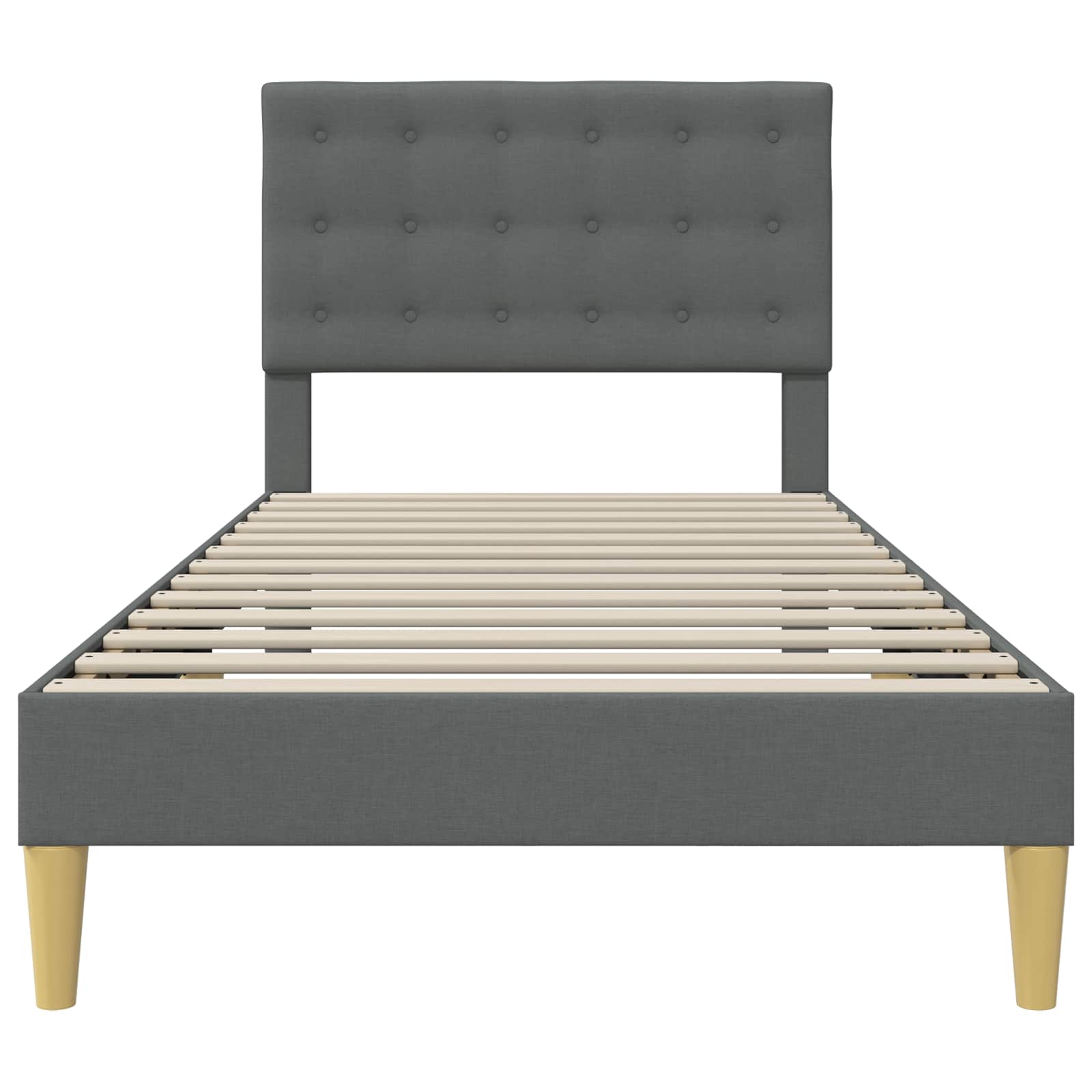 Struttura del letto Grigio Scuro 100 x 200 cm Tessuto | homemem39
