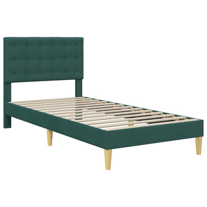 Struttura del letto Verde Scuro 100 x 200 cm Tessuto | homemem39