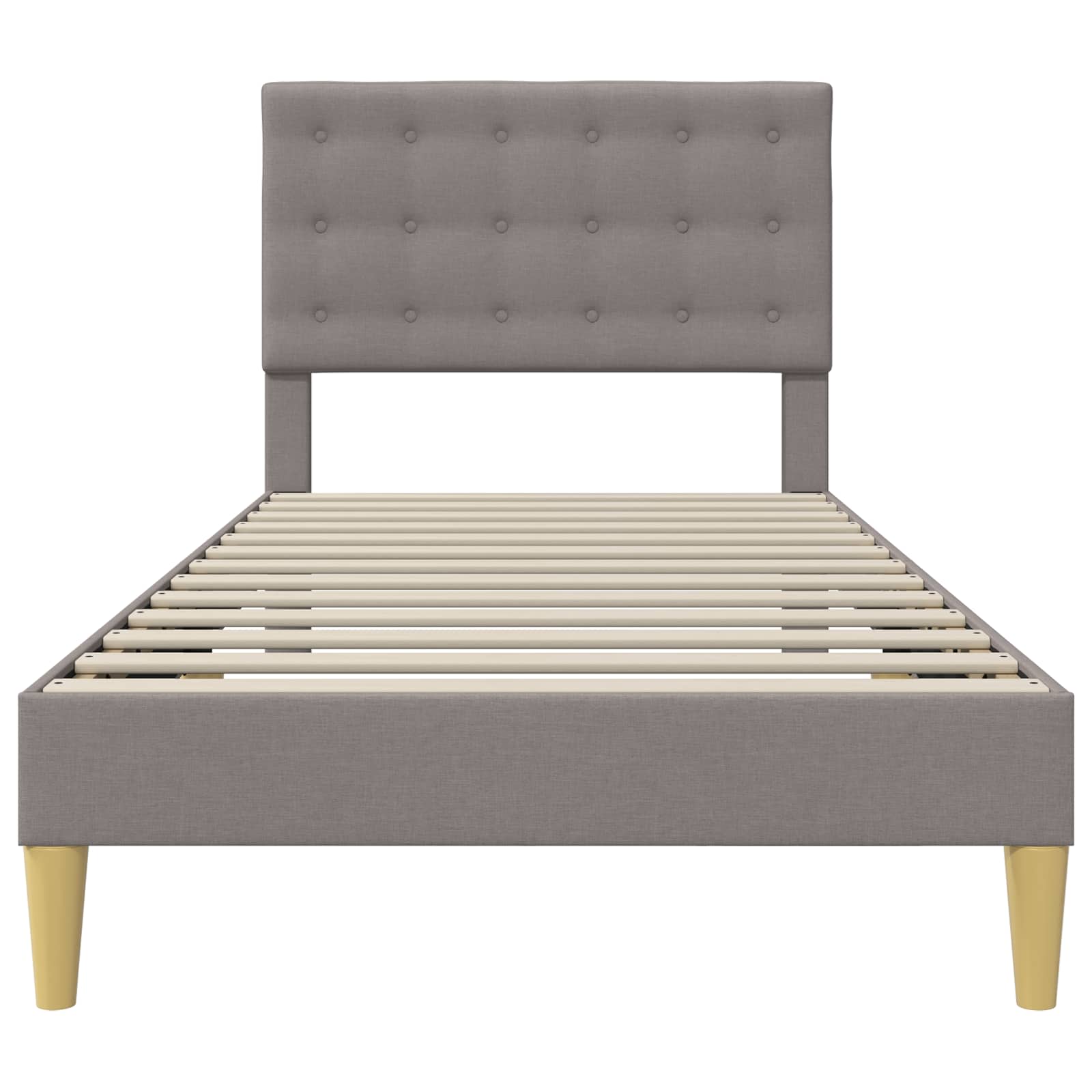 Struttura del letto con testiera Tortora 100 x 200 cm Tessuto | homemem39