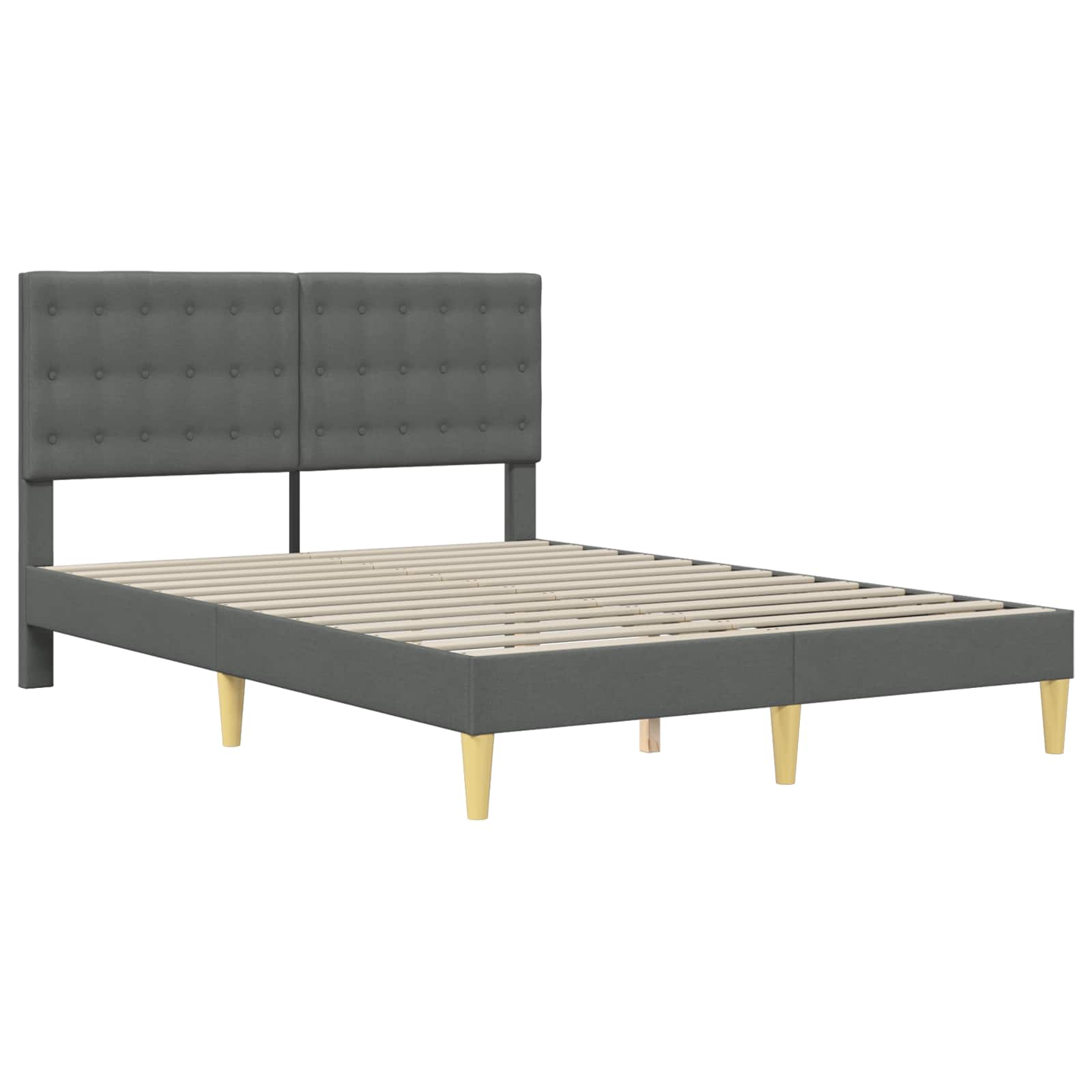 Struttura del letto Grigio Scuro 120 x 190 cm Tessuto | homemem39