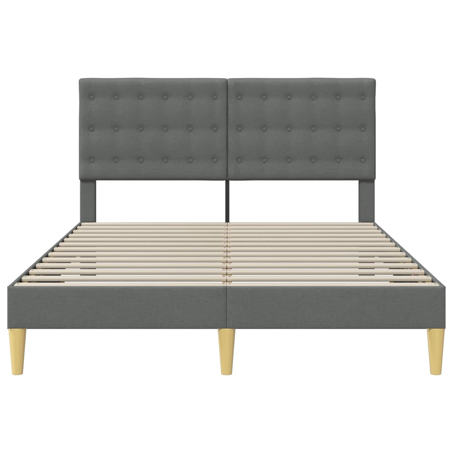 Struttura del letto Grigio Scuro 120 x 190 cm Tessuto | homemem39