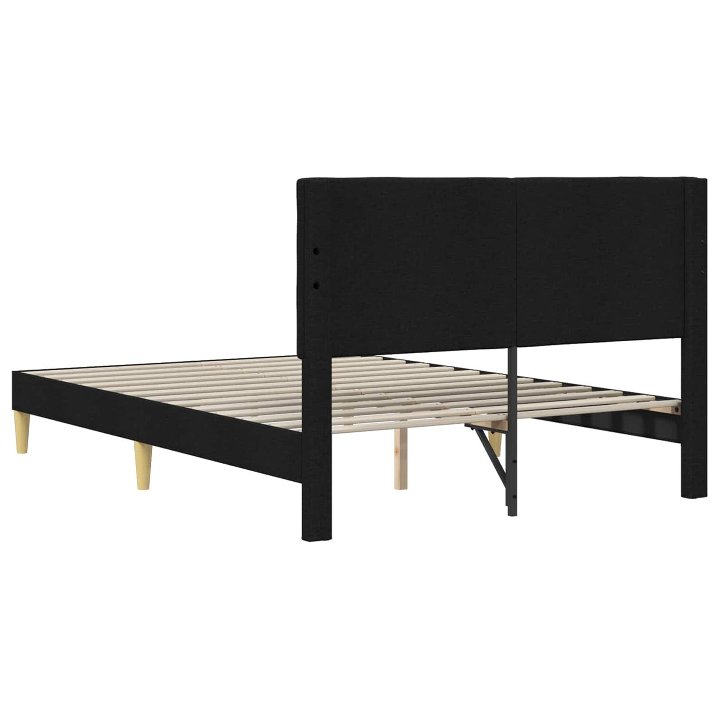 Struttura del letto con testiera Nero 120 x 190 cm Tessuto | homemem39