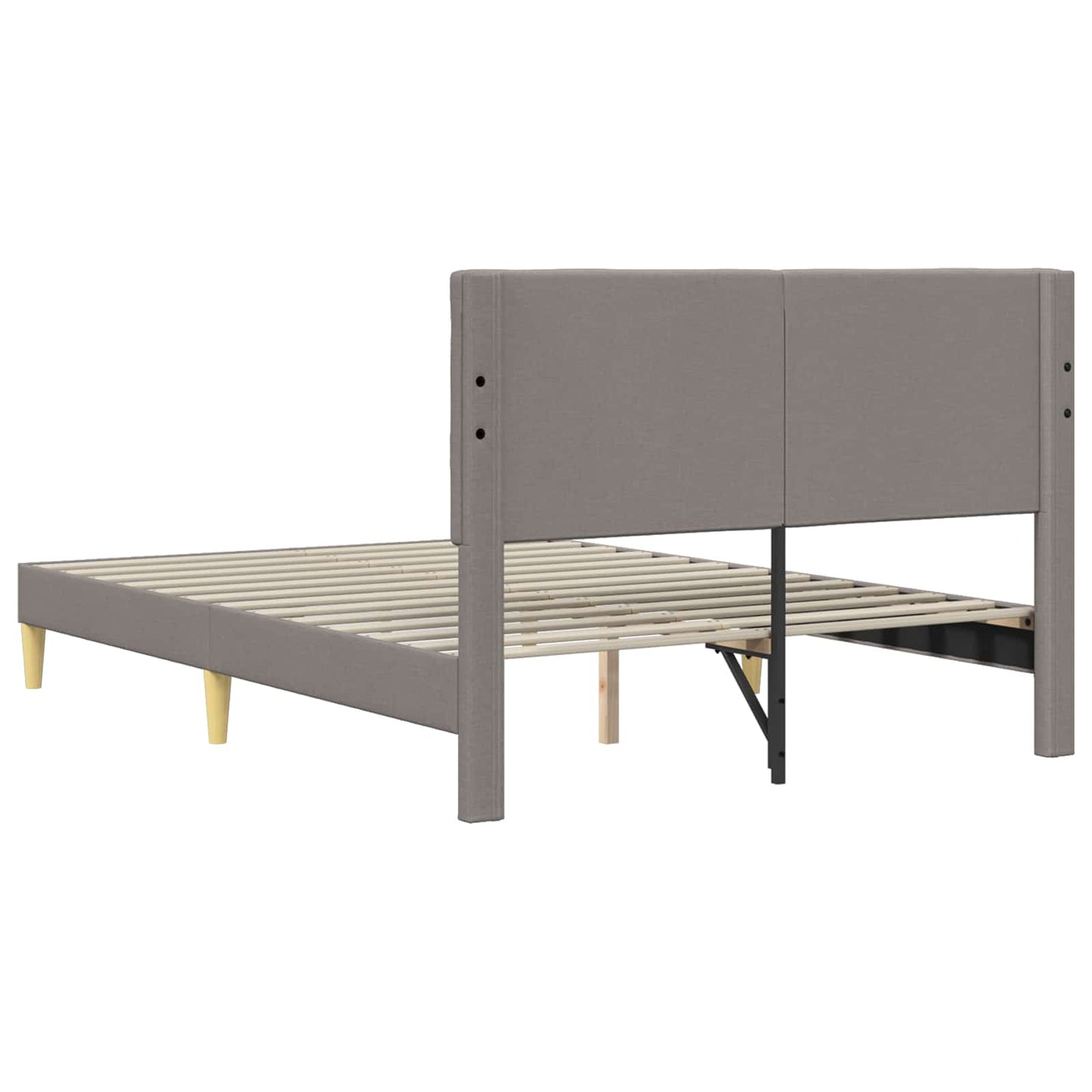 Struttura del letto con testiera Tortora 120 x 190 cm Tessuto | homemem39