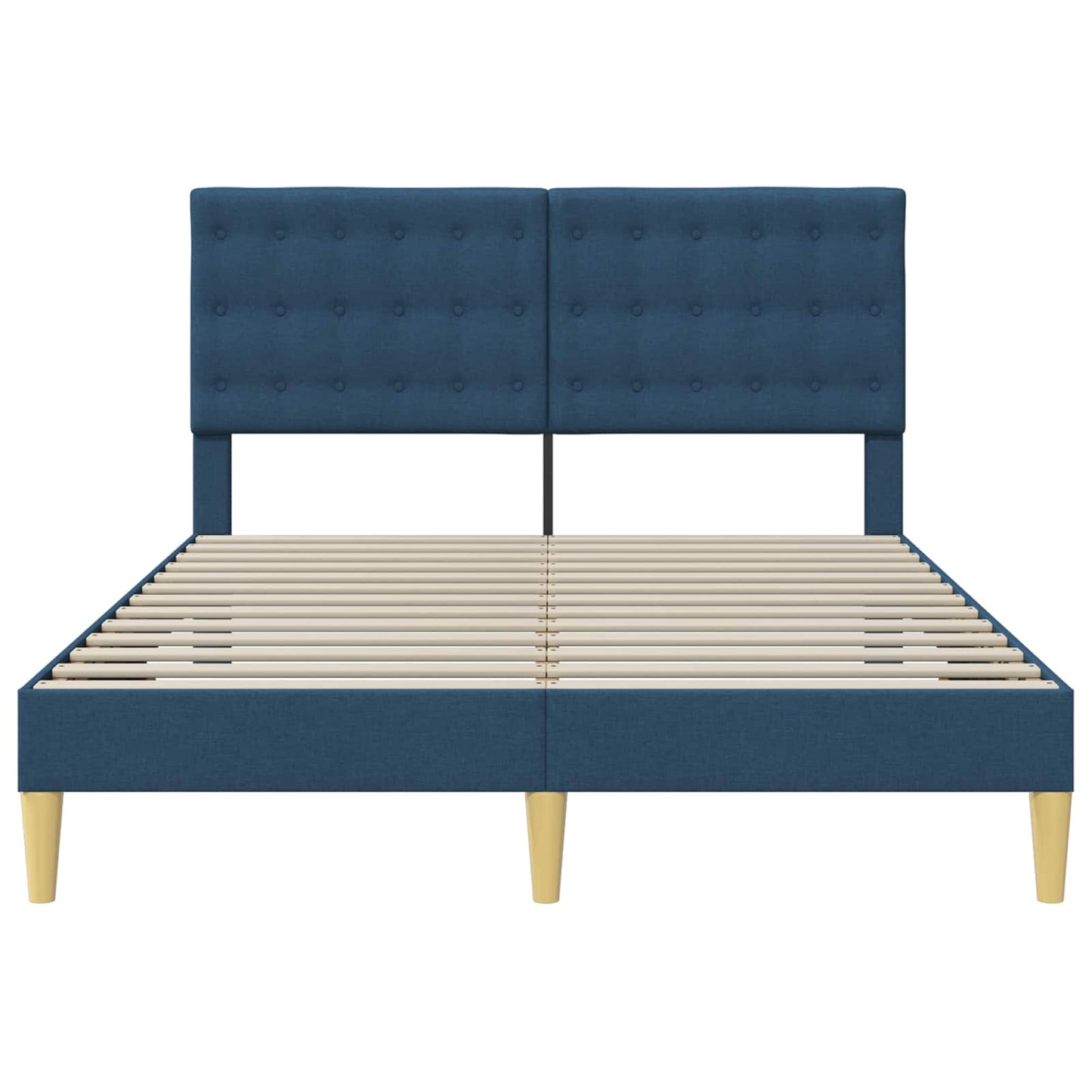 Struttura del letto con testiera Blu 120 x 190 cm Tessuto | homemem39