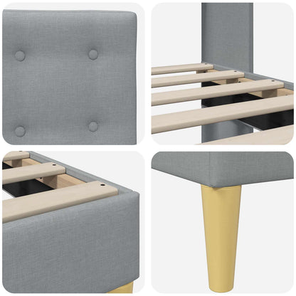 Struttura del letto Grigio Chiaro 120 x 200 cm Tessuto | homemem39
