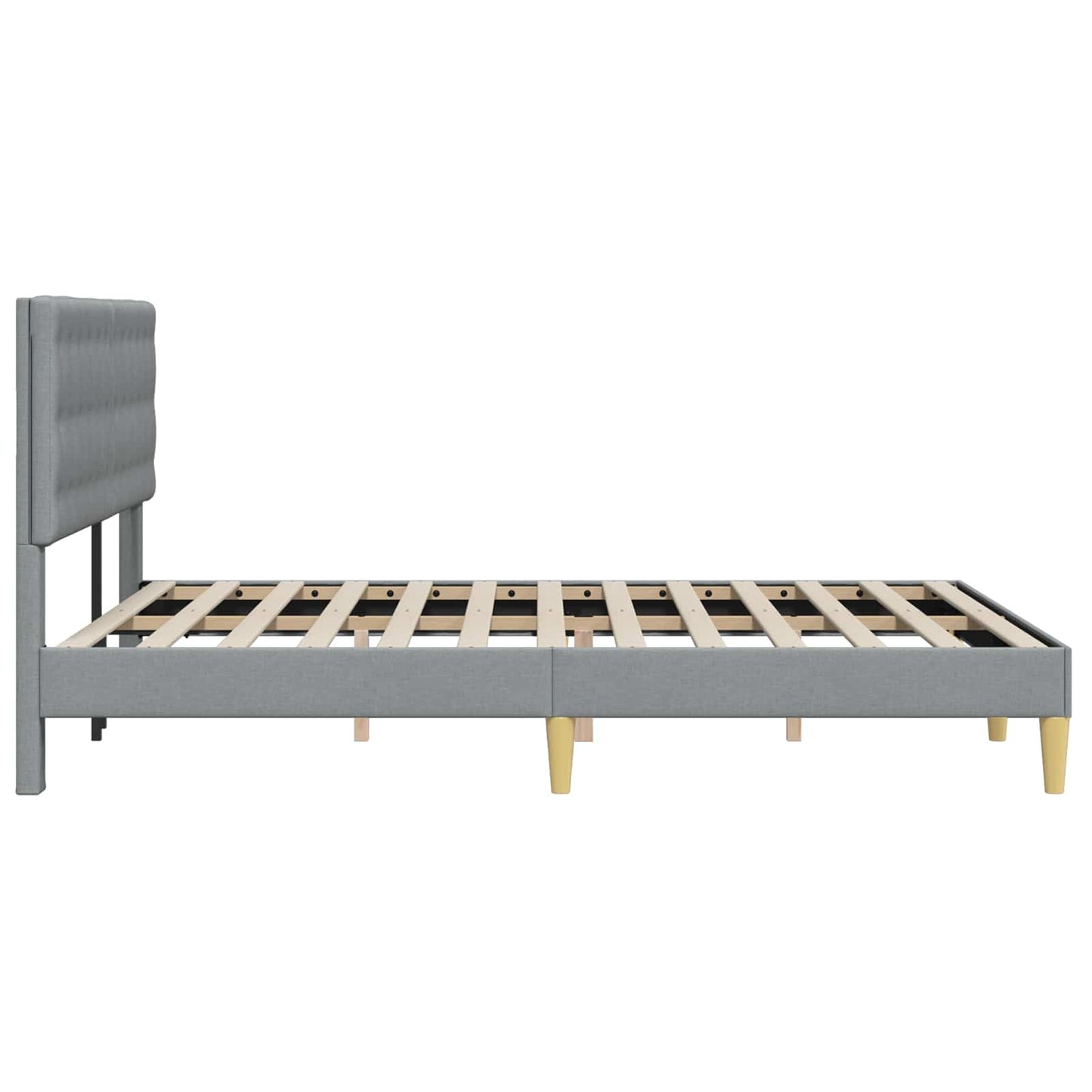 Struttura del letto Grigio Chiaro 120 x 200 cm Tessuto | homemem39