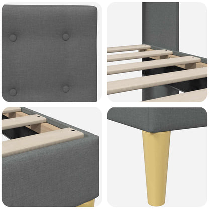 Struttura del letto Grigio Scuro 120 x 200 cm Tessuto | homemem39