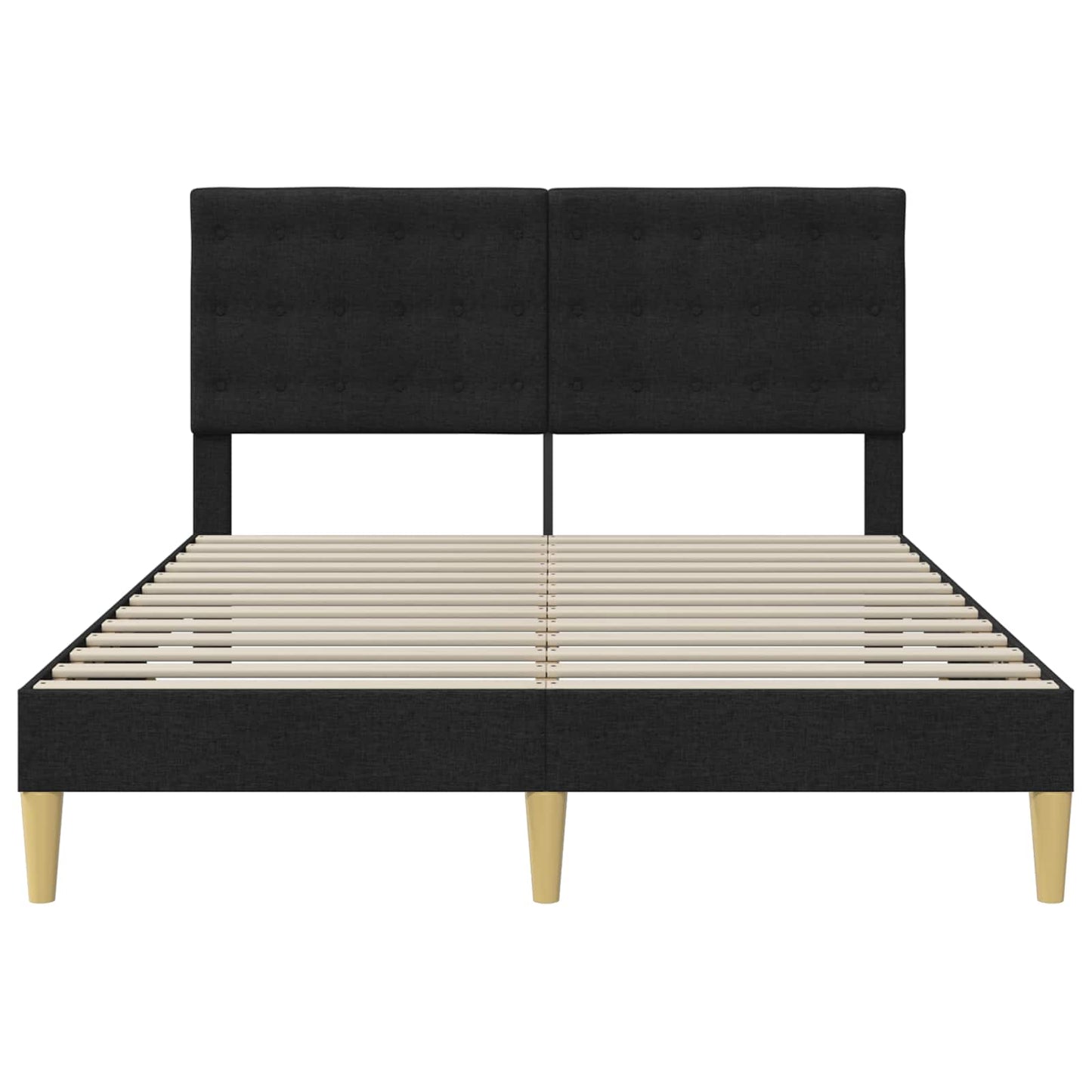 Struttura del letto con testiera Nero 120 x 200 cm Tessuto | homemem39