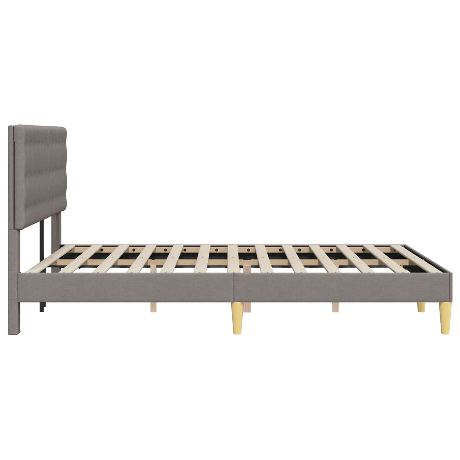 Struttura del letto con testiera Tortora 120 x 200 cm Tessuto | homemem39