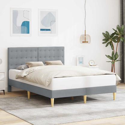 Struttura del letto Grigio Chiaro 140 x 190 cm Tessuto | homemem39