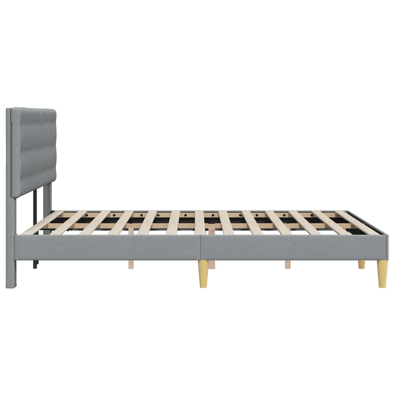 Struttura del letto Grigio Chiaro 140 x 190 cm Tessuto | homemem39