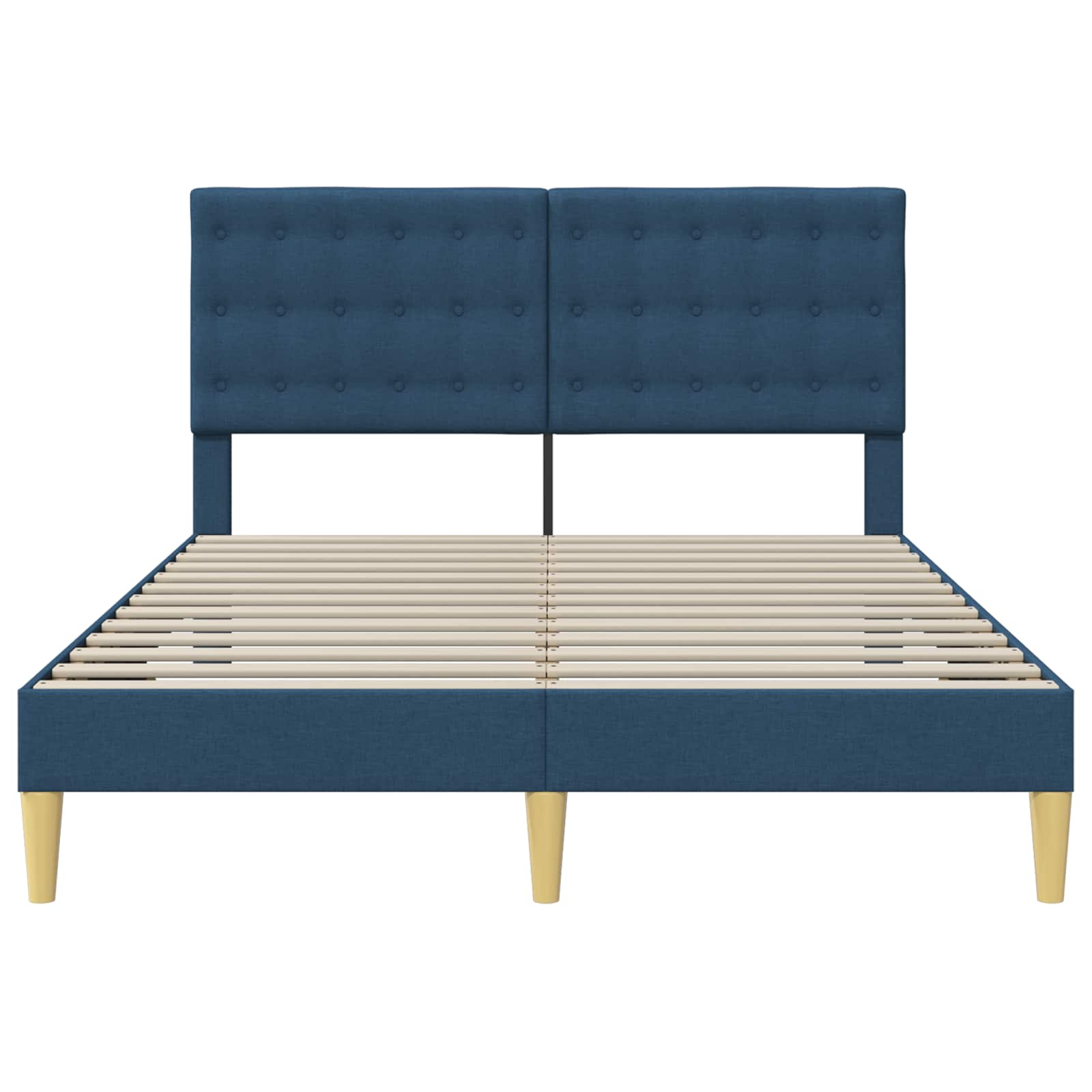 Struttura del letto con testiera Blu 140 x 190 cm Tessuto | homemem39