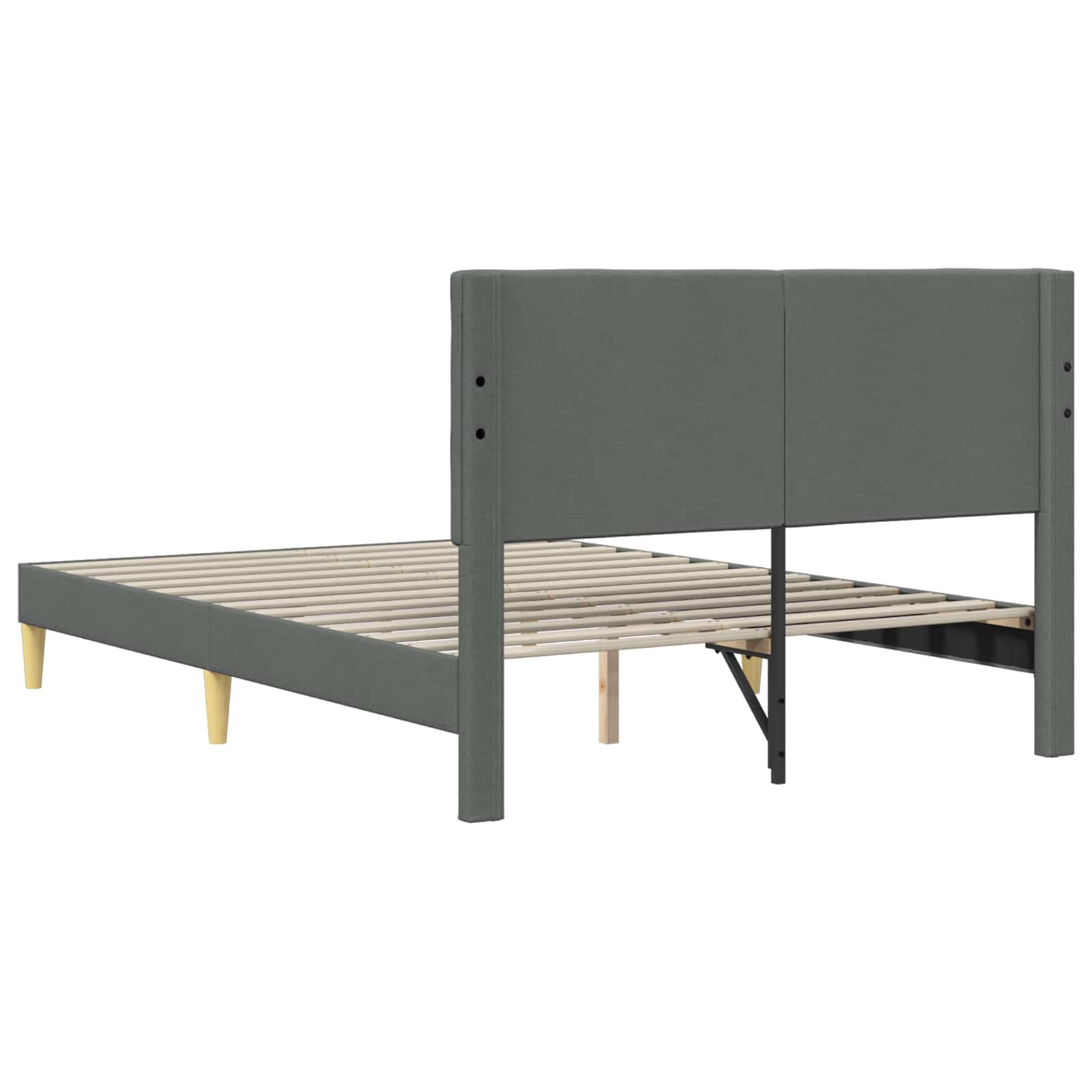 Struttura del letto Grigio Scuro 140 x 200 cm Tessuto | homemem39