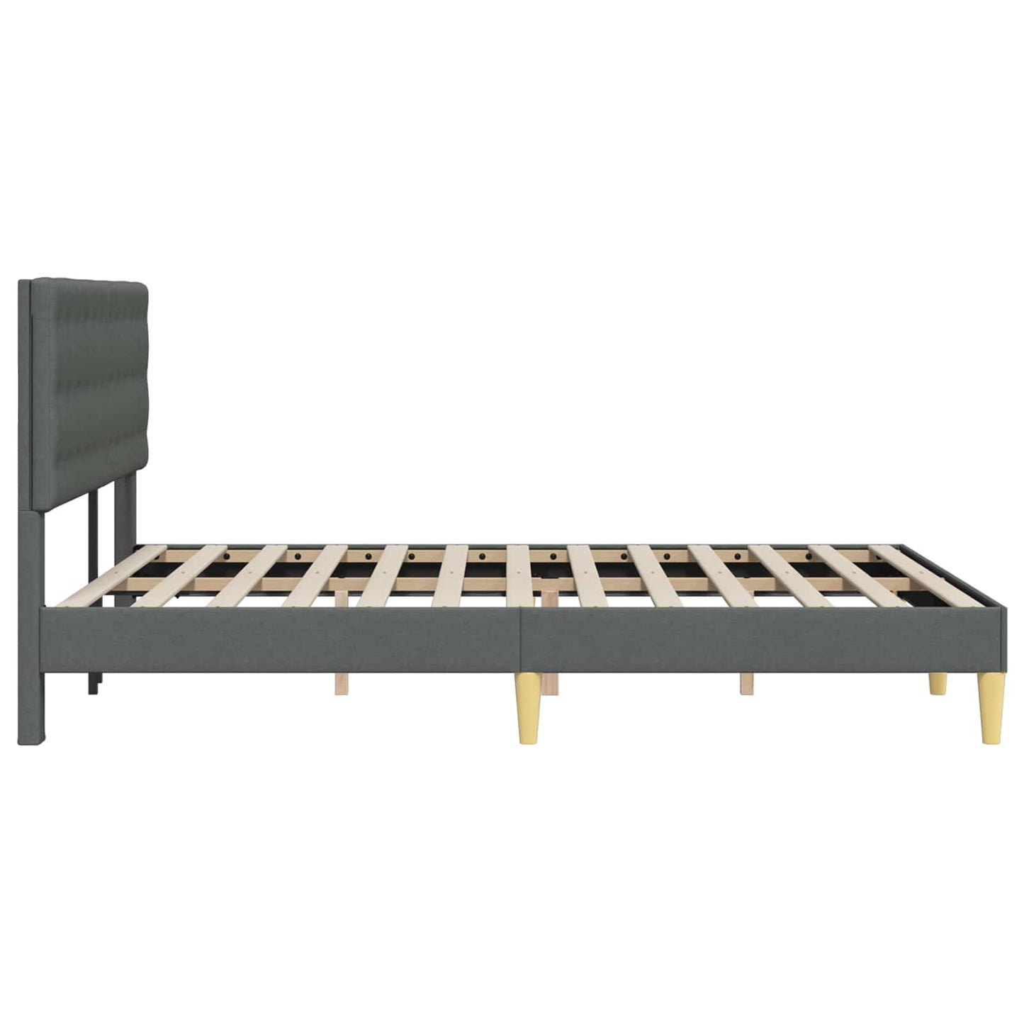 Struttura del letto Grigio Scuro 140 x 200 cm Tessuto | homemem39