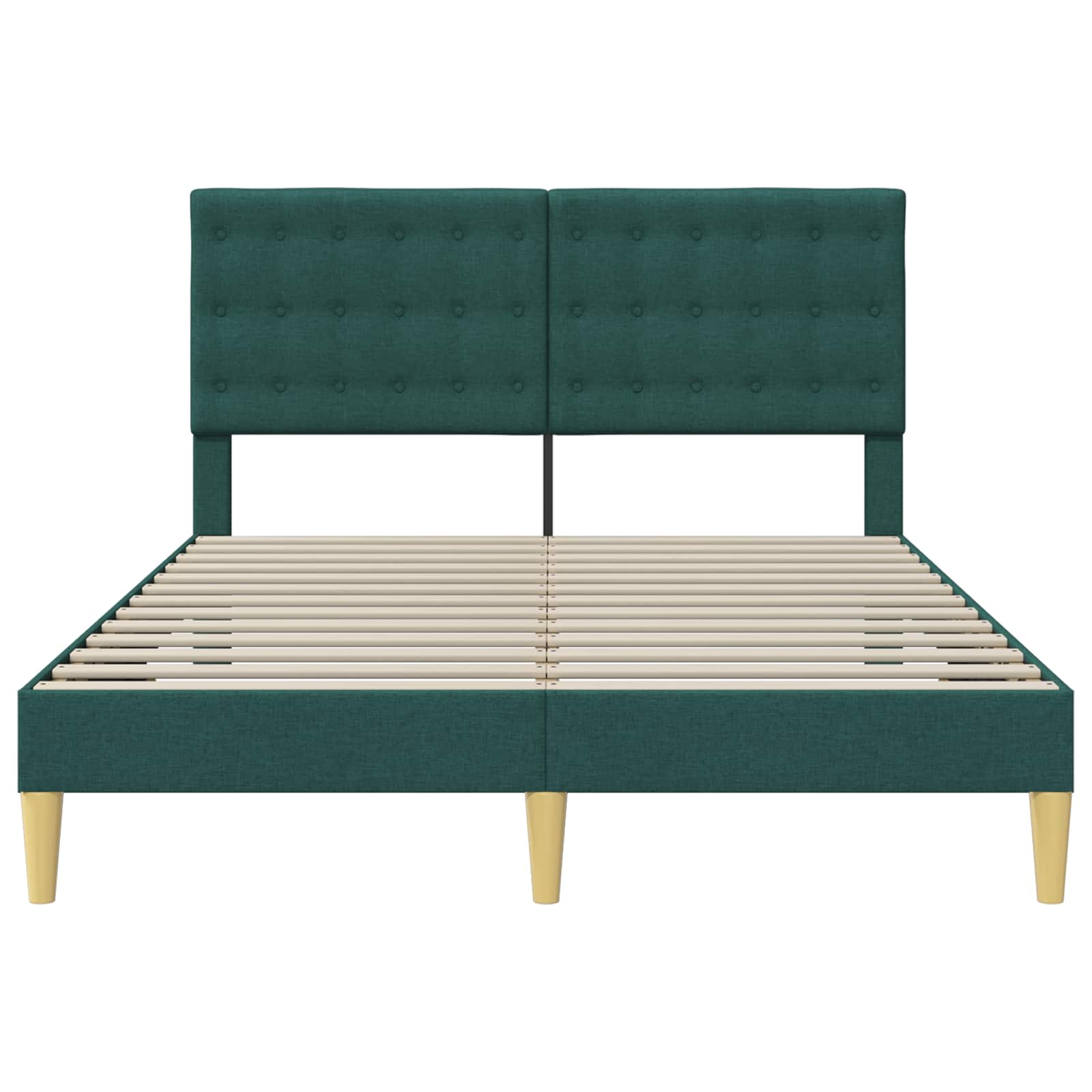 Struttura del letto Verde Scuro 140 x 200 cm Tessuto | homemem39