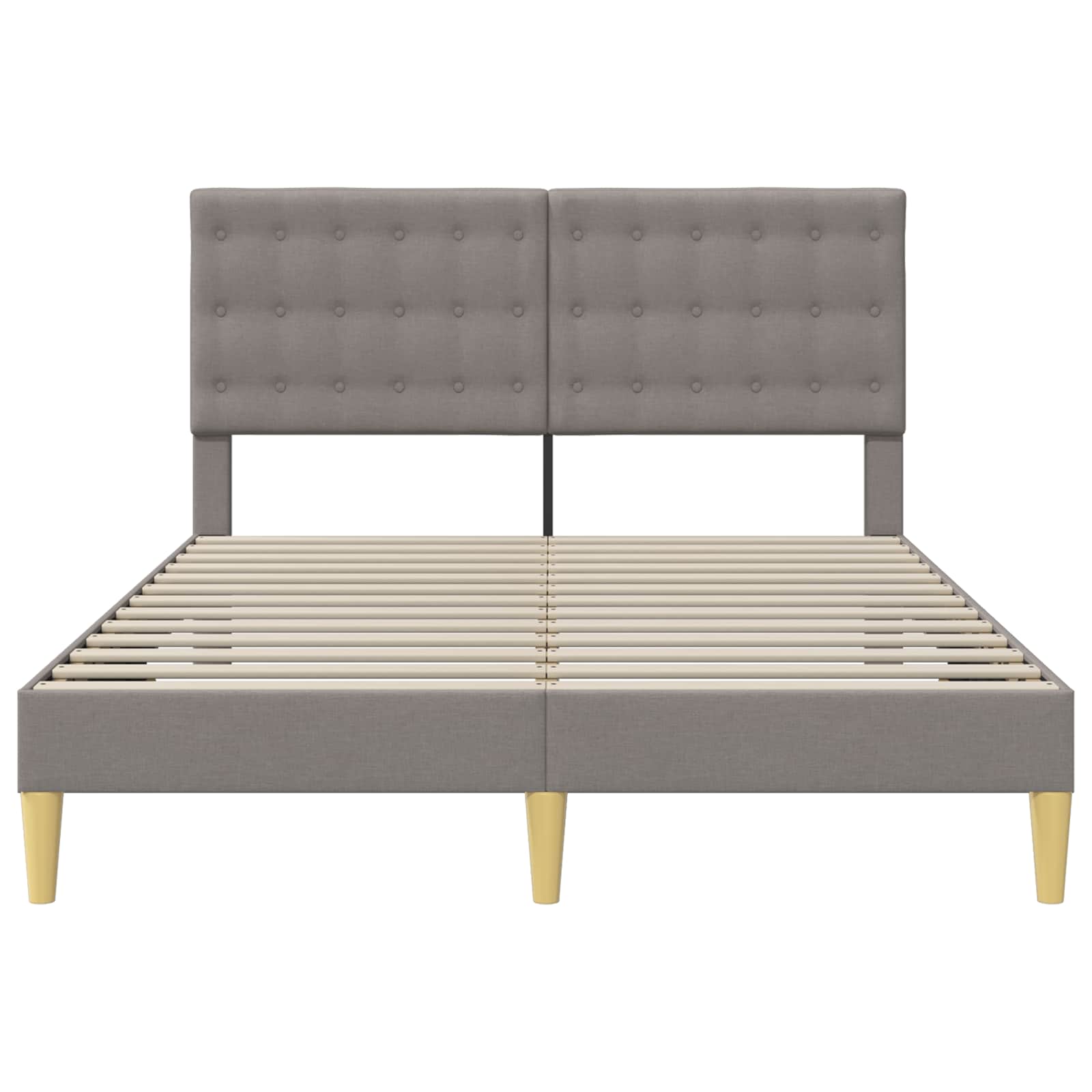 Struttura del letto con testiera Tortora 140 x 200 cm Tessuto | homemem39