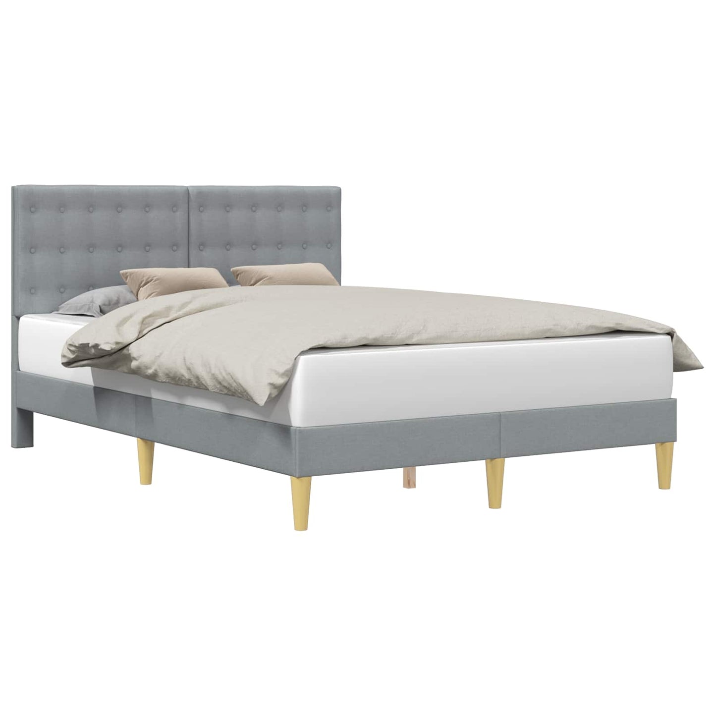 Struttura del letto Grigio Chiaro 160 x 200 cm Tessuto | homemem39