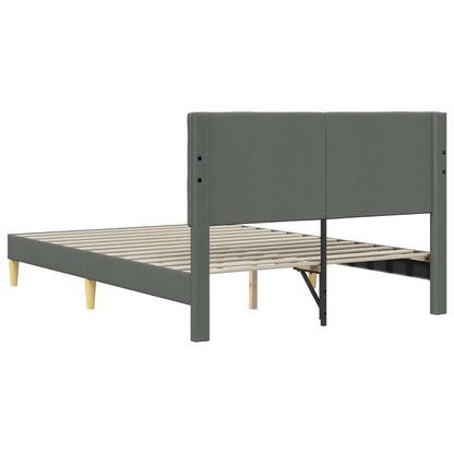 Struttura del letto Grigio Scuro 160 x 200 cm Tessuto | homemem39