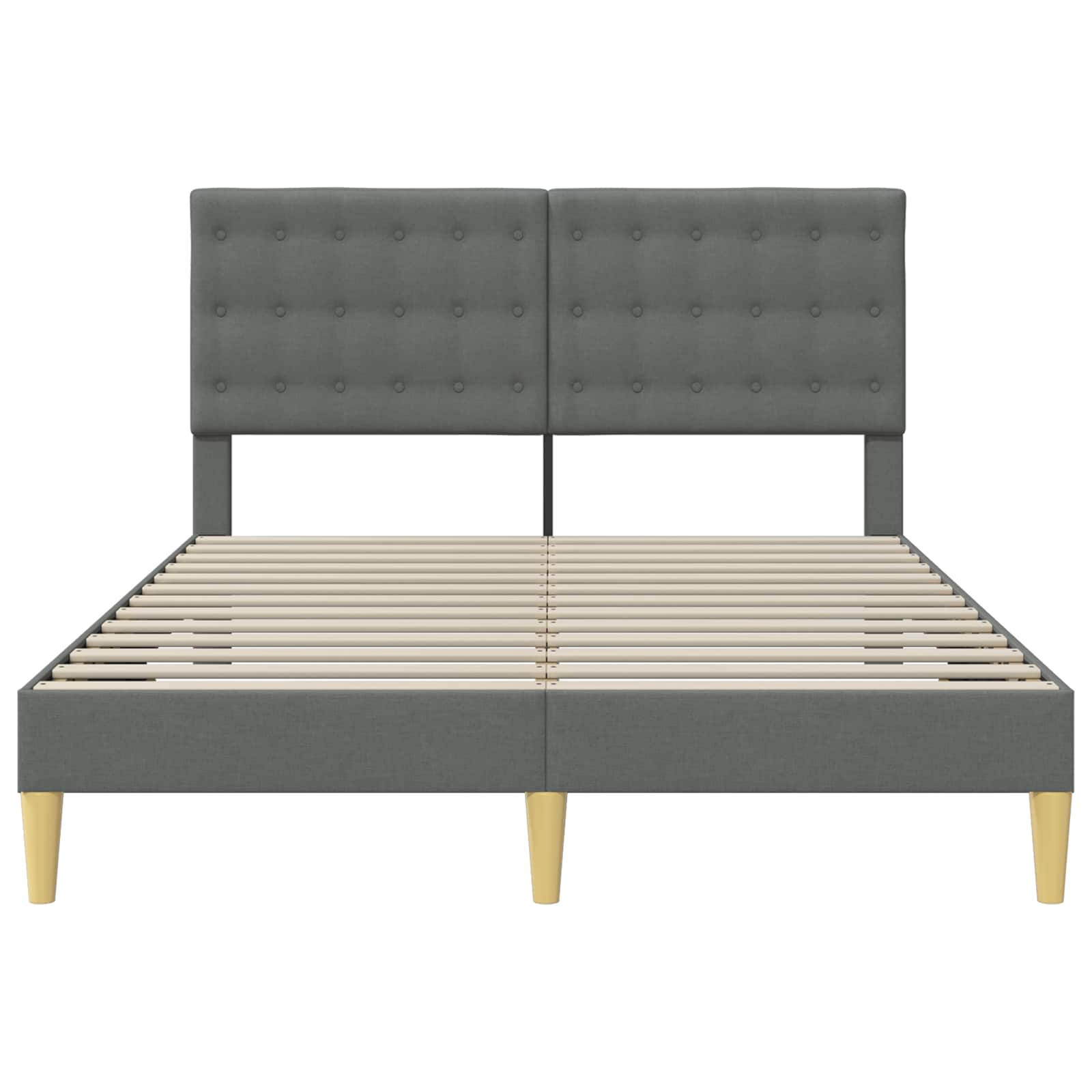 Struttura del letto Grigio Scuro 160 x 200 cm Tessuto | homemem39