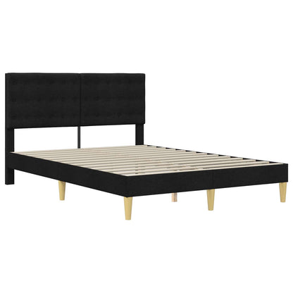 Struttura del letto con testiera Nero 160 x 200 cm Tessuto | homemem39