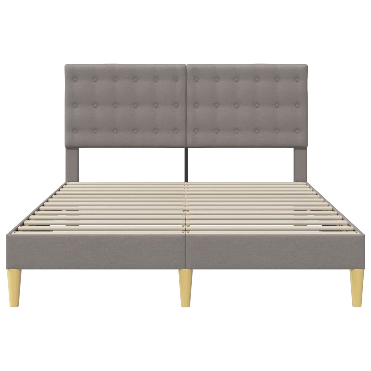 Struttura del letto con testiera Tortora 160 x 200 cm Tessuto | homemem39