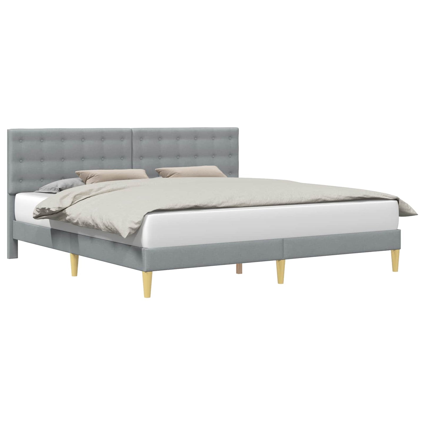 Struttura del letto Grigio Chiaro 180 x 200 cm Tessuto | homemem39