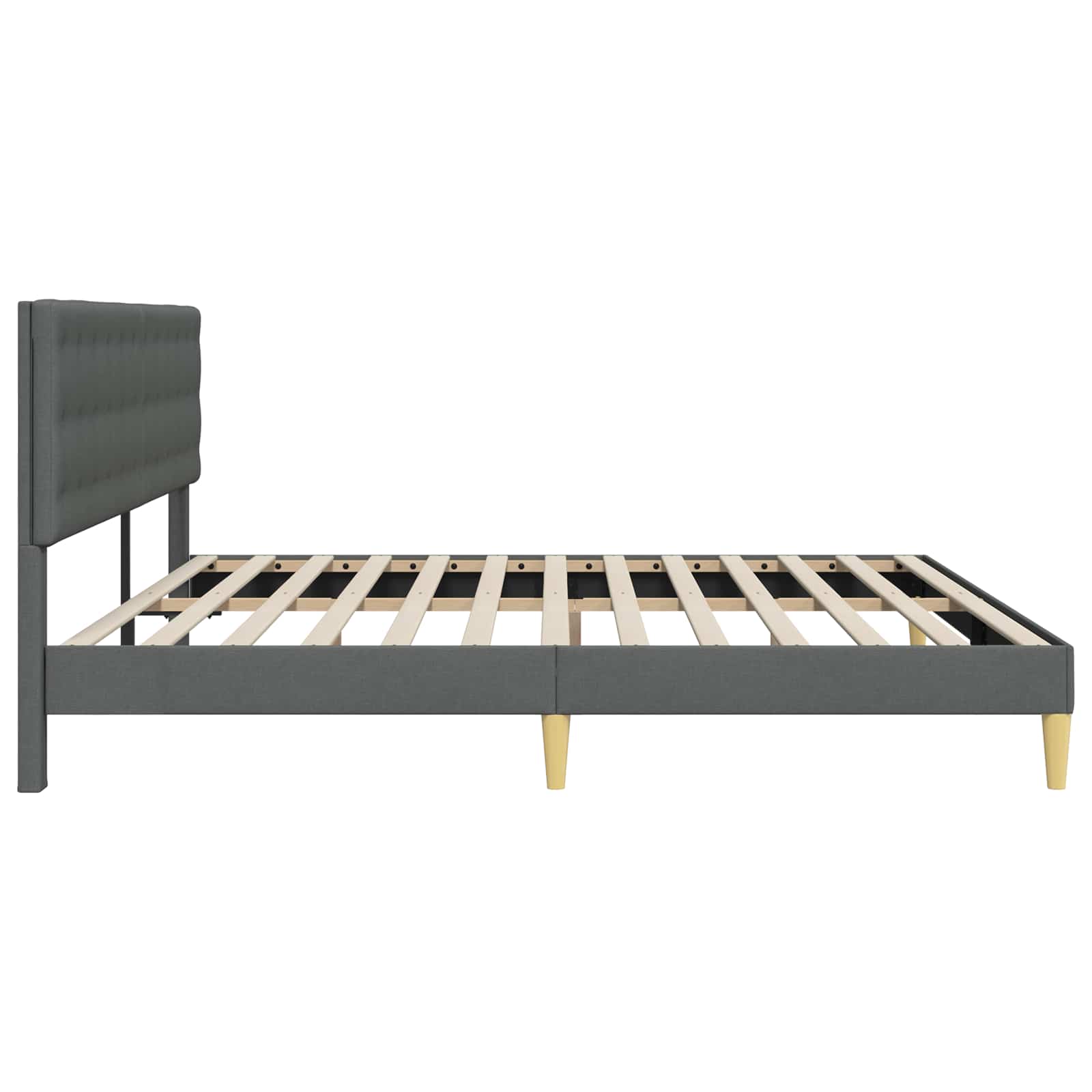 Struttura del letto Grigio Scuro 180 x 200 cm Tessuto | homemem39