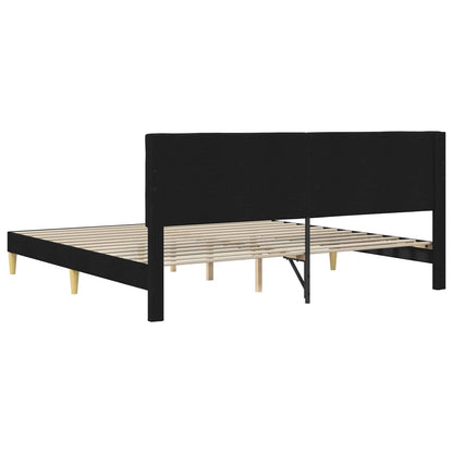Struttura del letto con testiera Nero 180 x 200 cm Tessuto | homemem39