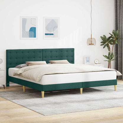 Struttura del letto Verde Scuro 180 x 200 cm Tessuto | homemem39