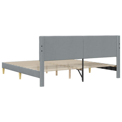 Struttura del letto Grigio Chiaro 200 x 200 cm Tessuto | homemem39