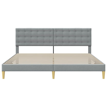 Struttura del letto Grigio Chiaro 200 x 200 cm Tessuto | homemem39