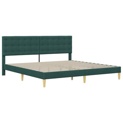 Struttura del letto Verde Scuro 200 x 200 cm Tessuto | homemem39