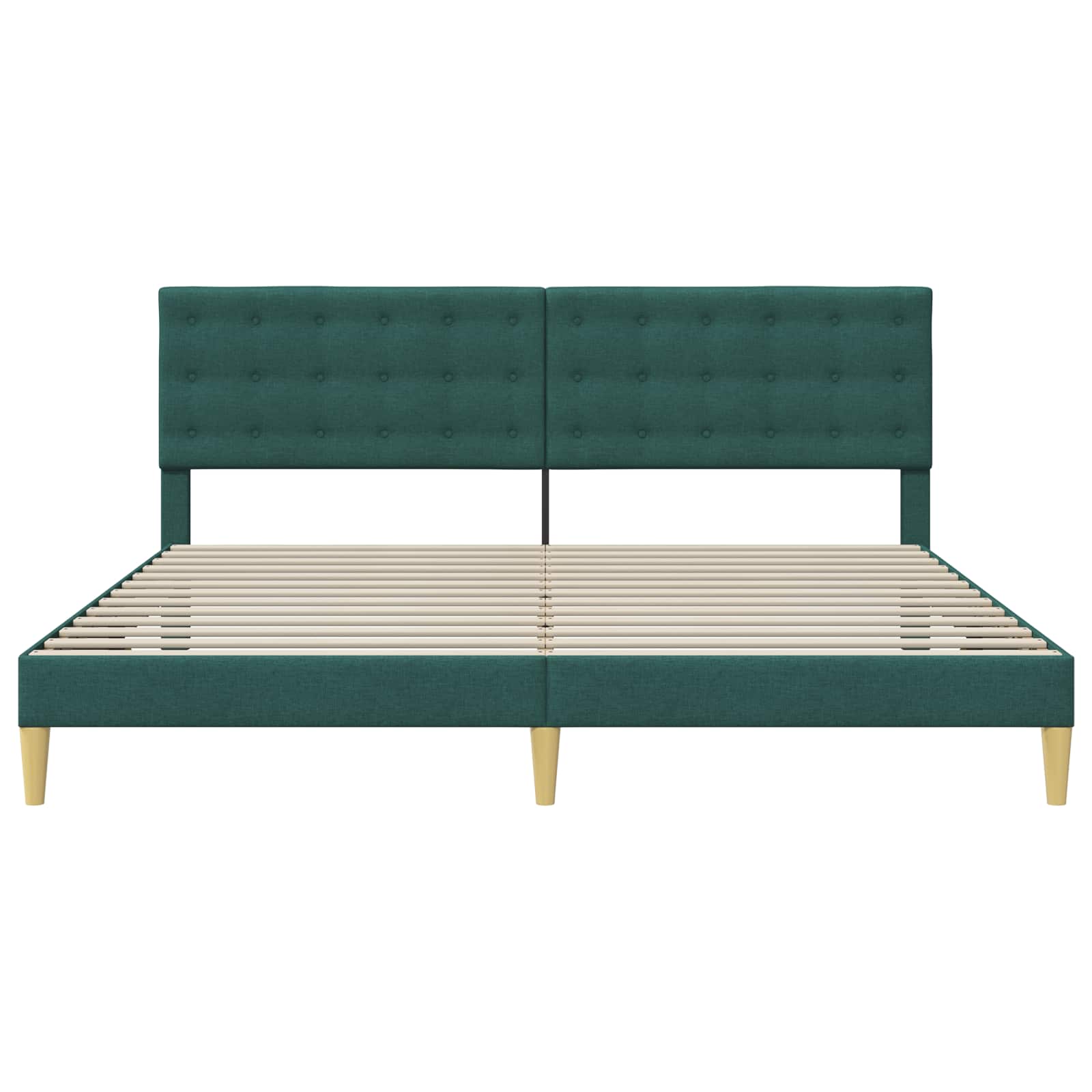 Struttura del letto Verde Scuro 200 x 200 cm Tessuto | homemem39
