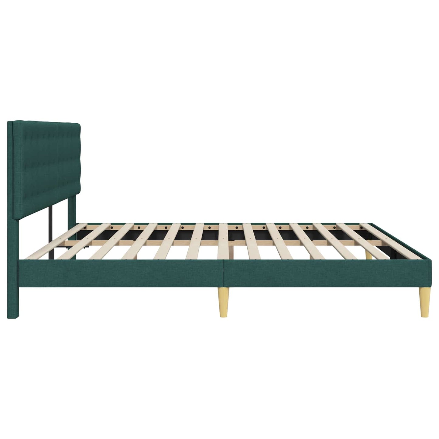 Struttura del letto Verde Scuro 200 x 200 cm Tessuto | homemem39