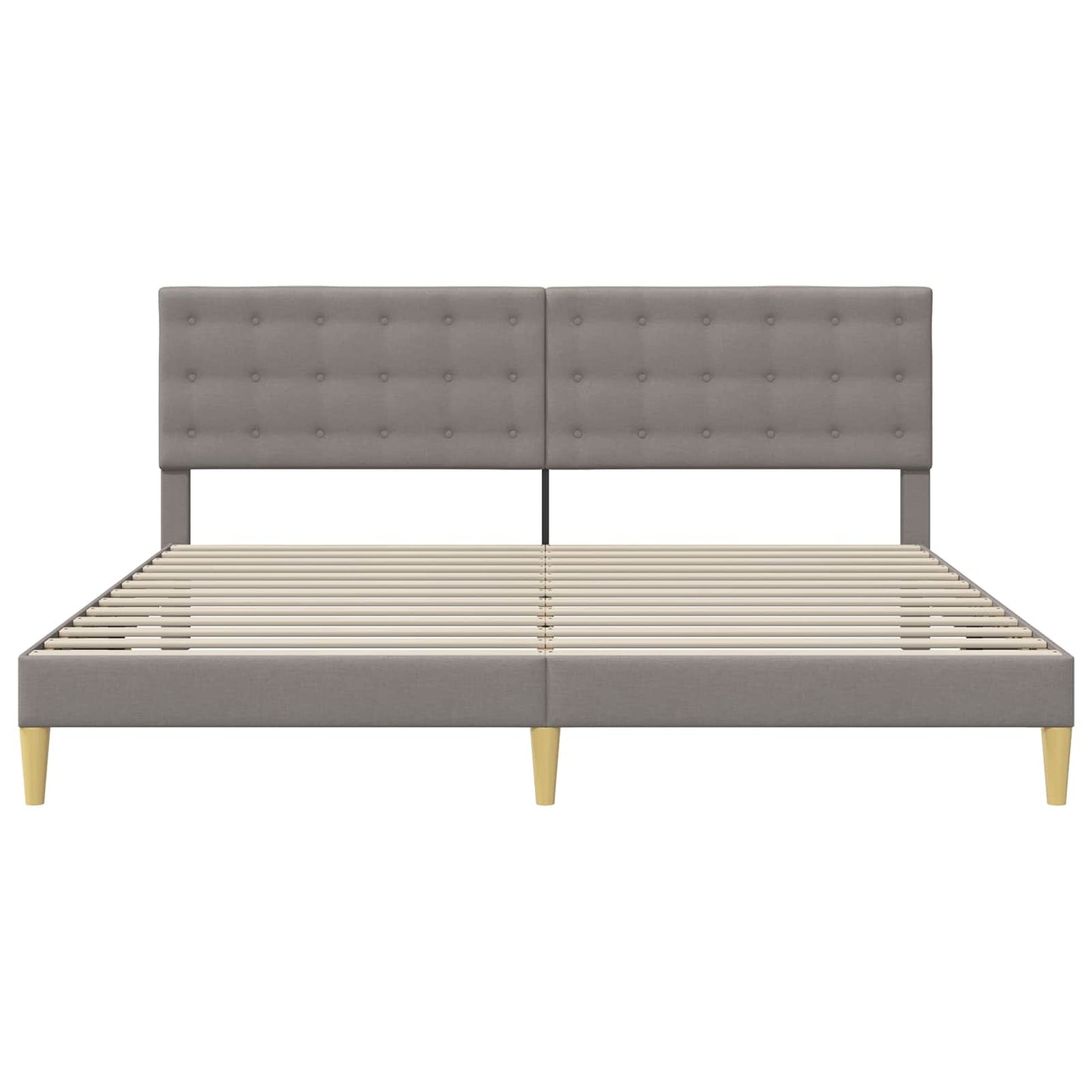 Struttura del letto con testiera Tortora 200 x 200 cm Tessuto | homemem39