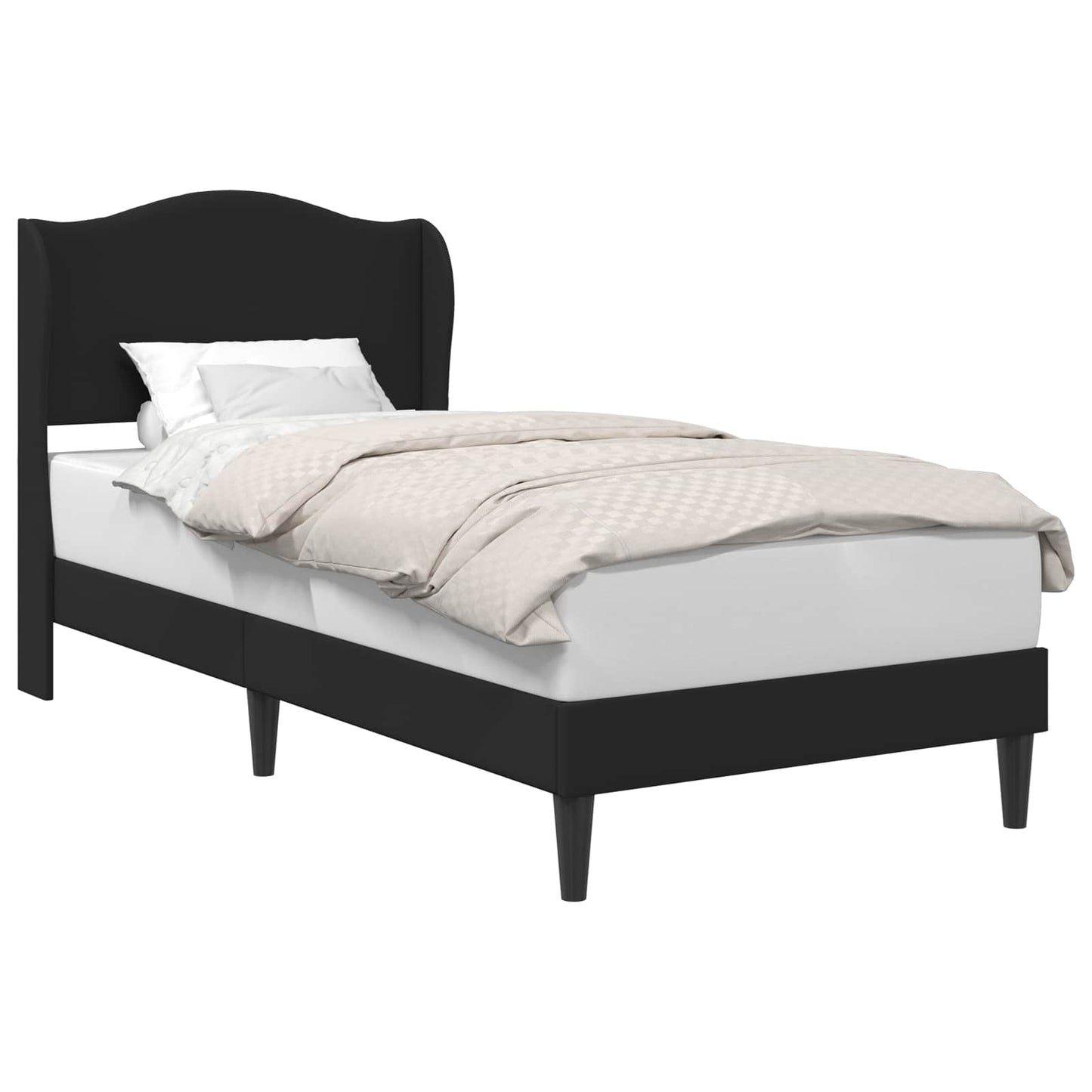 Struttura del letto con testiera Nero 80 x 200 cm Similpelle | homemem39