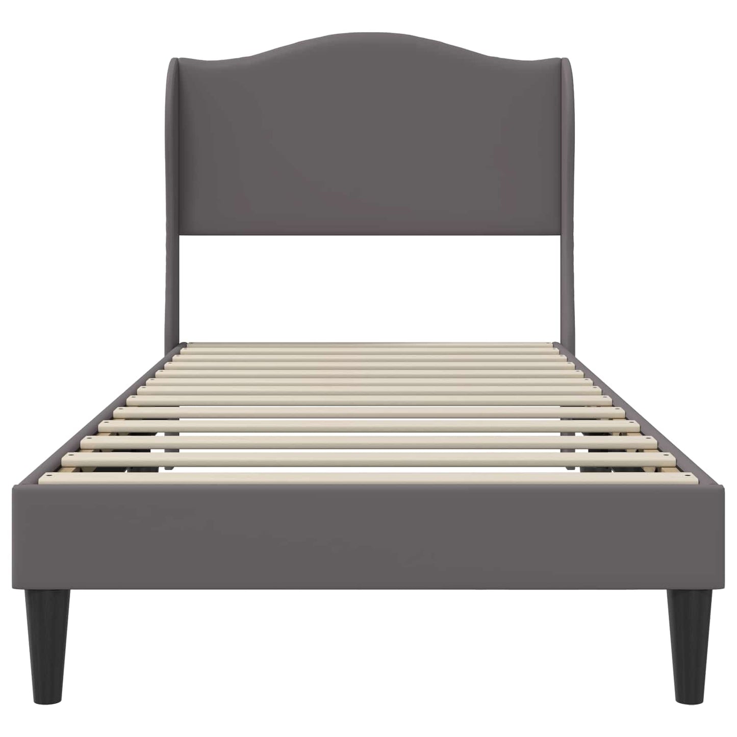 Struttura del letto con testiera Grigio 90 x 190 cm Similpelle | homemem39