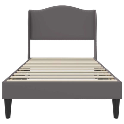 Struttura del letto con testiera Grigio 90 x 190 cm Similpelle | homemem39