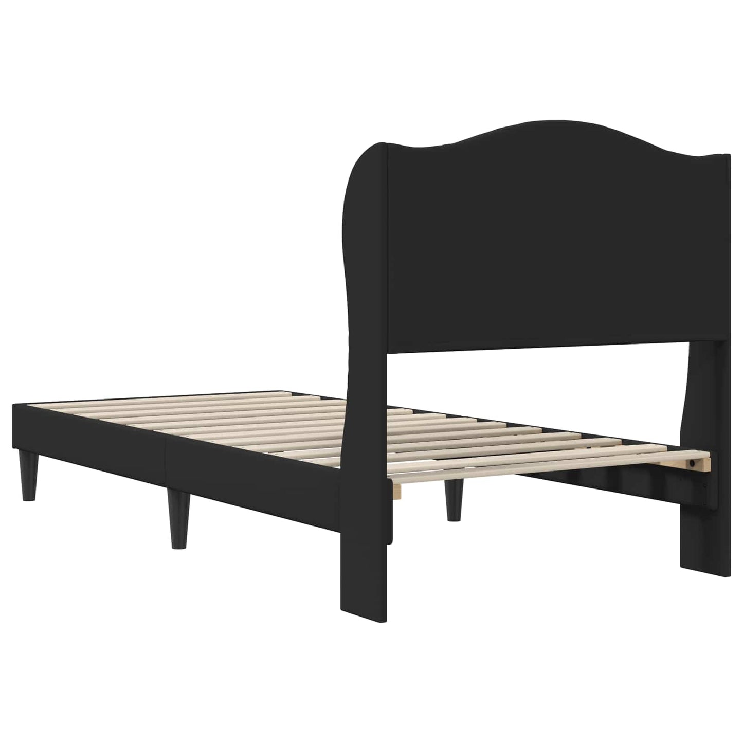 Struttura del letto con testiera Nero 90 x 190 cm Similpelle | homemem39