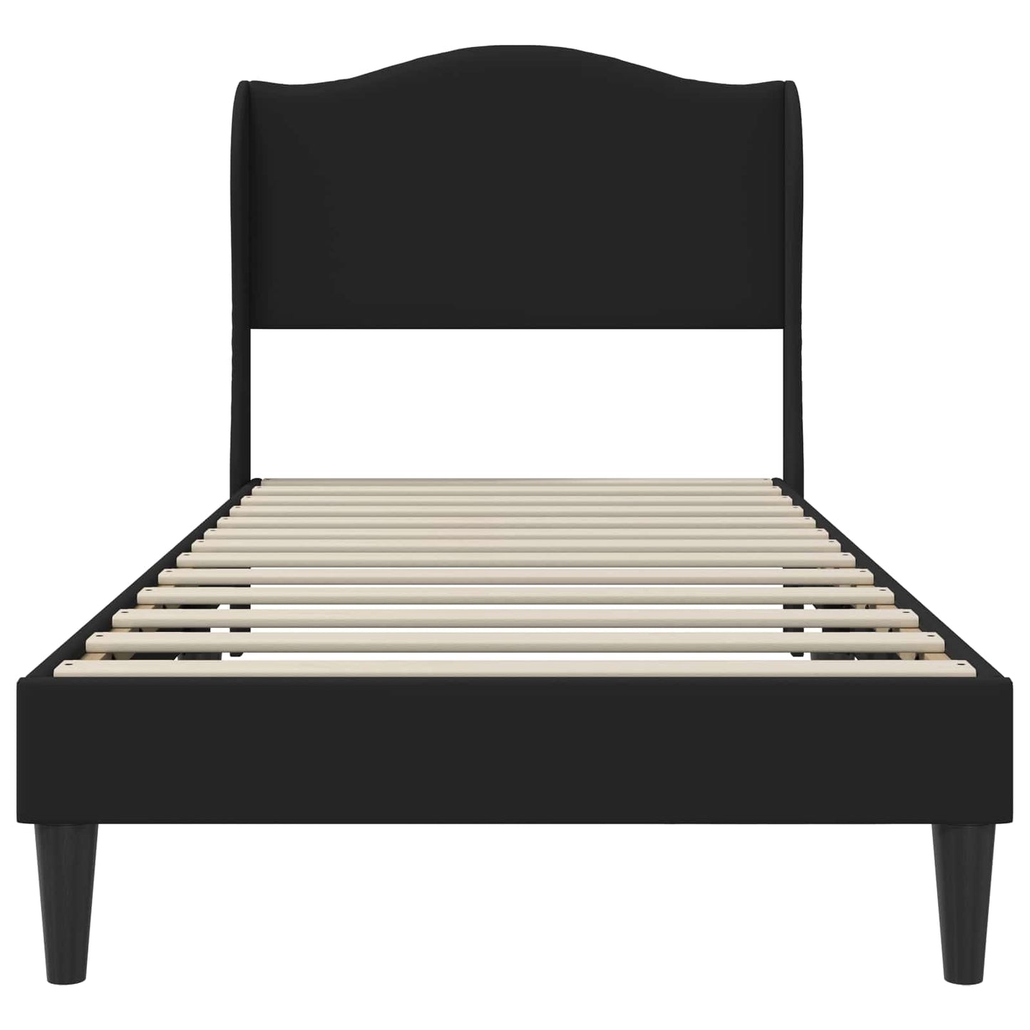 Struttura del letto con testiera Nero 90 x 200 cm Similpelle | homemem39