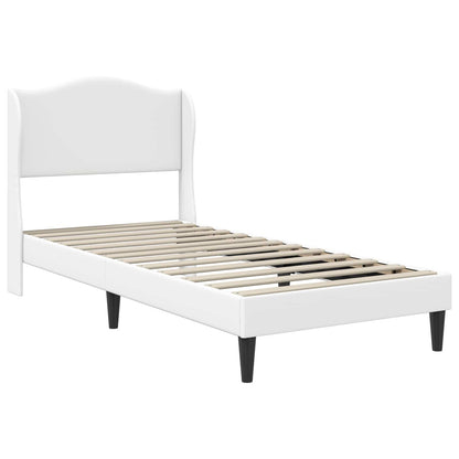 Struttura del letto con testiera Bianco 90 x 200 cm Similpelle | homemem39