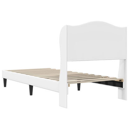Struttura del letto con testiera Bianco 90 x 200 cm Similpelle | homemem39