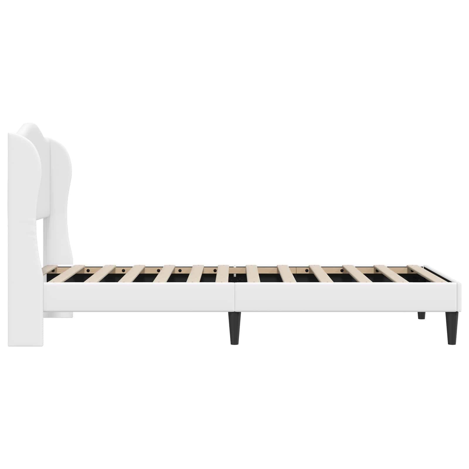 Struttura del letto con testiera Bianco 90 x 200 cm Similpelle | homemem39