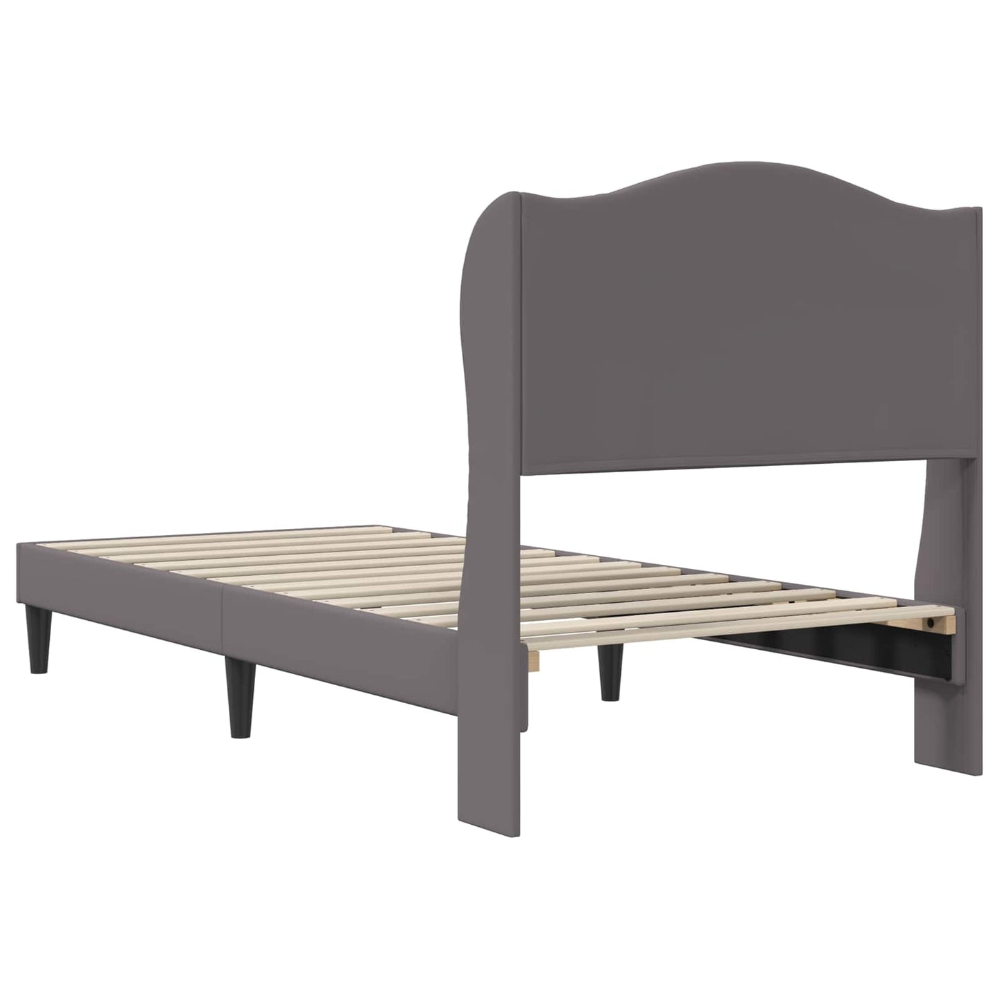 Struttura del letto con testiera Grigio 100 x 200 cm Similpelle | homemem39