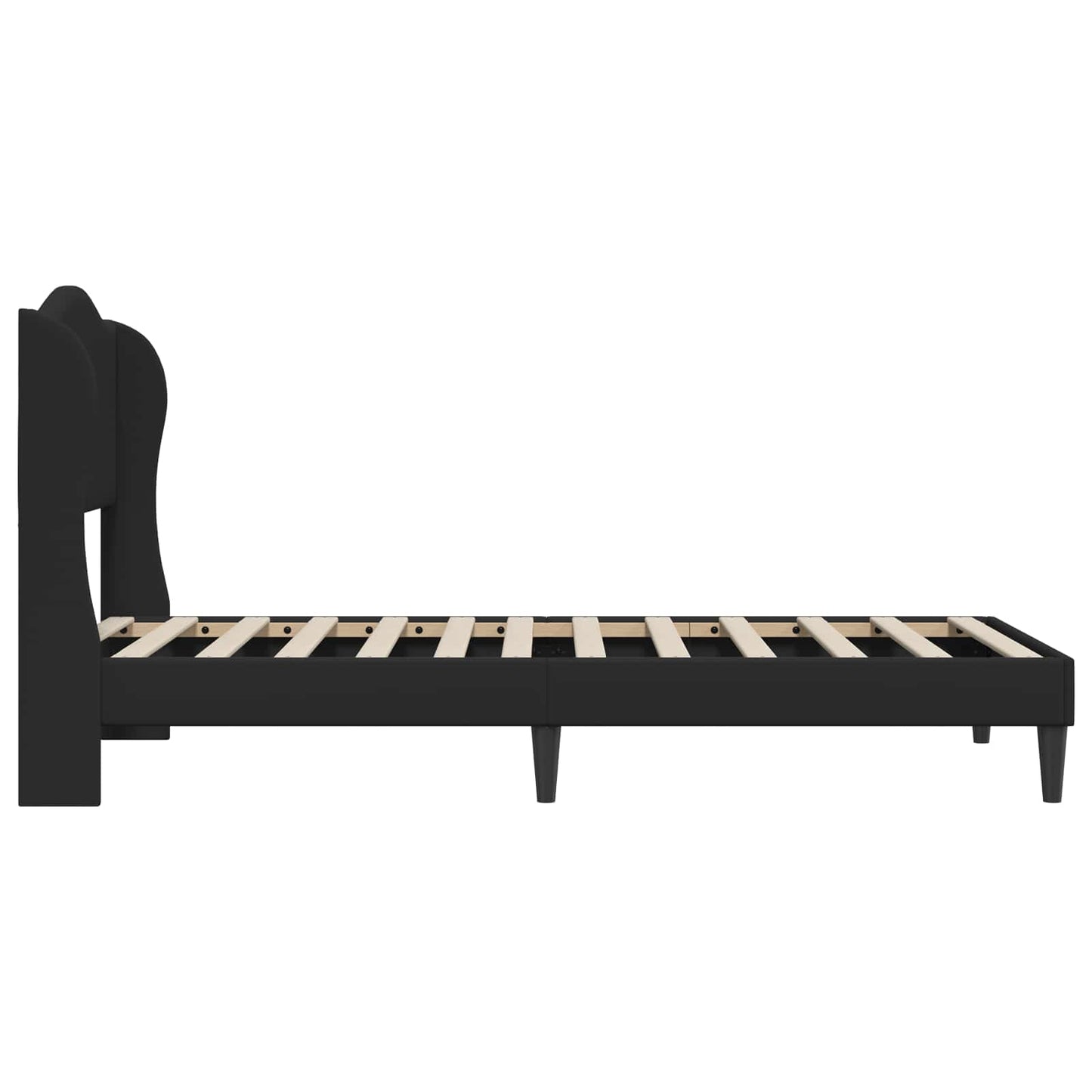 Struttura del letto con testiera Nero 100 x 200 cm Similpelle | homemem39