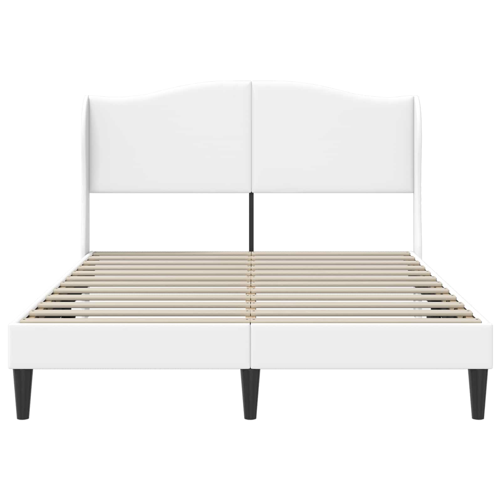 Struttura del letto con testiera Bianco 120 x 190 cm Similpelle | homemem39