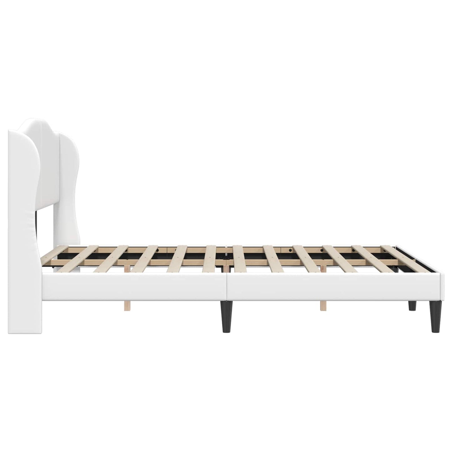 Struttura del letto con testiera Bianco 120 x 200 cm Similpelle | homemem39
